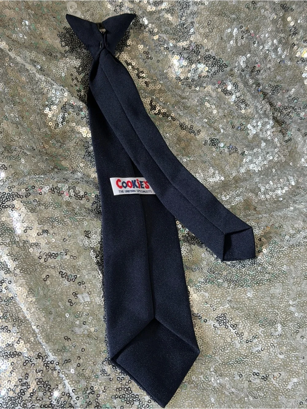 Dark Navy Blue Clip-On Uniform Tie - Picture 6 of 12